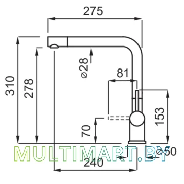 Смеситель Elleci Stream M79 Aluminium (MMKSTR79) картинка 2